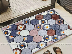 China 3D Door Mat Paposh | Water Absorbent Floor Mat | Anti-Slip Indoor Mat (16×24 Inch) | Red, Blue, Black, White