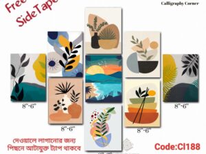 Wall decor 9pcs Unique Comics Design wallmate Home Decoration poster on PVC Combo Set