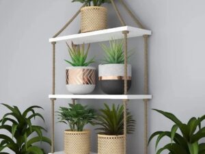 3-Layer Wall Hanging Shelf – Handmade Decorative Rack for Home & Office
