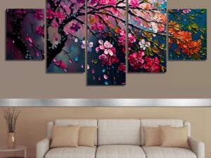 5Pcs In 1 Set Wall Canvas Art Ready to Hang for Living Room or Bedroom Home Decoration On Wall Canvas Painting Wall