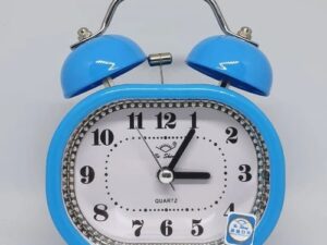 Small Analog Twin Bell Alarm Clock, Cute Triangle Shape with Backlight and Loud Alarm to Wake You Up