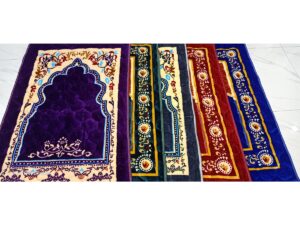 China Prayer Mat (Jaynamaz) - Extra Soft Velvet, Mixed Red Colour from Golden Plus