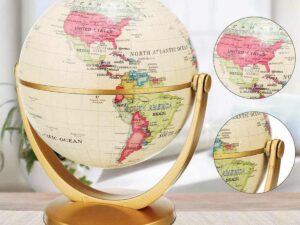 360° Rotating 25cm Earth Globe — World Map with Stand — Geography Education Toy & Home/Office Decoration