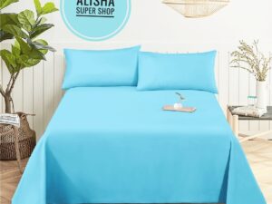New Exclusive Design Luxurious Fashionable King Size Bed Sheet – One Colour with 2 Pillow Covers