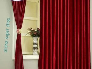 New Premium Quality Synthetic One-Colour Curtains for Door and Window (4 Kuchi – 80x40 Inch)