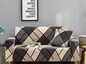 New Exclusive Premium Quality Spandex Printed Regular Sofa Cover | 2 Seater + 2 Seater + 1 Seater | Custom Sizes Available