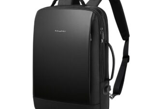 WILLIAMPOLO Leather Slim 15.6‑inch Laptop Backpack