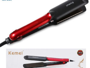 Kemei KM-531 Professional Hair Straightener – Black and Red
