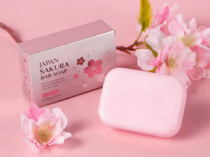 LAIKOU Japan Sakura Bar Soap Handmade Naturally Cleanse and Soften Skin Even Skin Tone – 90g