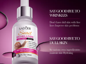 🐌 SADOER Snail Reorganize Collagen Anti-Aging Face Serum – 30ml