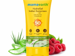 Mamaearth HydraGel Indian Sunscreen with Aloe Vera and Raspberry - 50g