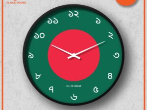 Clock House BD Bangladesh Flag Wall Clock — Multicolor