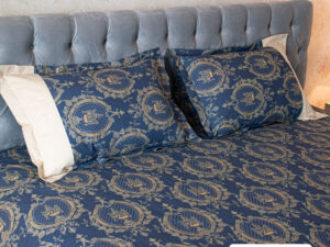 Navy Trophy Print Allora Bed Sheet