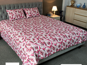 China Rose Printed Allora Bed Sheet – Pink