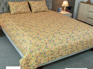 Spring Serenity Print Allora Bed Sheet – Yellow