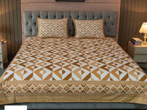 Pattern Play Printed Allora Bed Sheet – Brown Magic