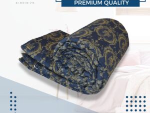 Navy Trophy Print Allora Comforter