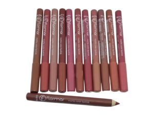 Flormar Rouge 12 Colors Wood Lip Pencil Set with Banners Cap – 12pcs