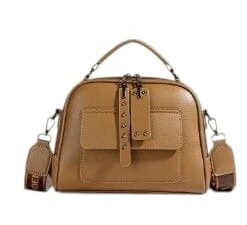 High-End Ladies’ Handbag Multi-Layer Large Capacity Commuting Bag (Brown)