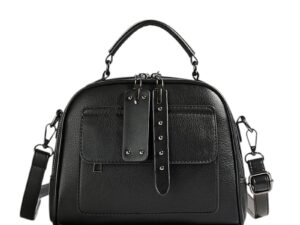 High-End Ladies’ Handbag Multi-Layer Large Capacity Commuting Bag (Black)
