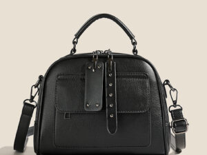 High-End Ladies’ Handbag Multi-Layer Large Capacity Commuting Bag (Coffee)