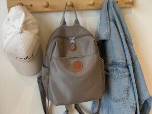 New Hot Women’s Backpacks Designer High Quality Soft Nylon Simple Fashion Bag (Grey)