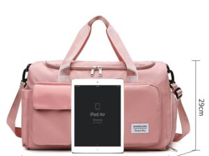 Fashionable Large Capacity Travel & Gym Bag (Pink)