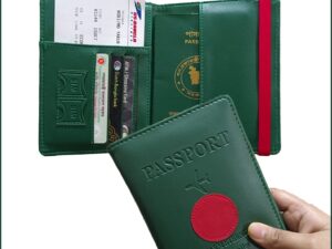 100% Leather Passport Covers Holder Wallet Case