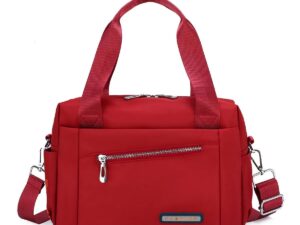 Luxury Bag Waterproof Nylon Shoulder Ladies Travel Crossbody (Red Color)