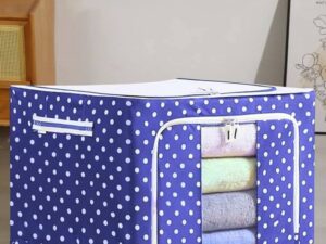 Oxford Cloth Large Capacity Fabric Box Storage Basket (Blue)