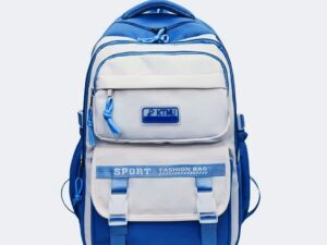 Academy Style School Bag Book Bag Lightweight College Student Backpack (Blue)