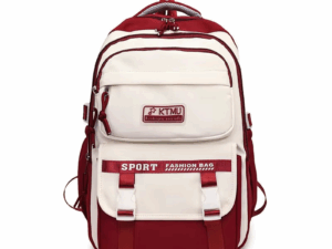 Academy Style School Bag Book Bag Lightweight College Student Backpack (Red)