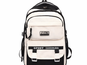 Academy Style School Bag Book Bag Lightweight College Student Backpack (Black)