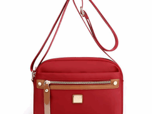 Nylon Fashion Cross-body Bag Lightweight Portable Shoulder Bag (Maroon Colour)