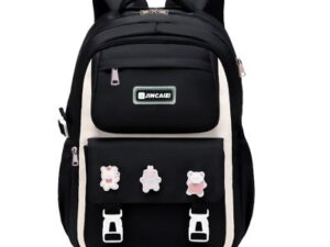 Kids Backpack Children School Bags Waterproof Primary Schoolbag Book Bag (Black)