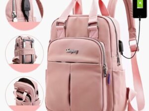 New Leisure Nylon Ladies CHINA Bagpack (Pink)