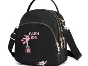 Women’s Oxford Cloth Diagonal Cross Ethnic Style Backpack – Multi-purpose Casual Portable Small Girls Fashion Backpack
