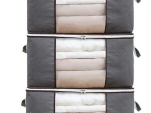 Winter Summer Clothes Storage Organizer Bags | Blankets Cover | Cloth Organizer | Winter Wardrobe Storage Organizer (22×16 Inch)