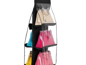 6 Pocket Foldable Hanging Bag | 3 Layers Folding Shelf Bag | Purse Handbag Organizer with Free Hanger