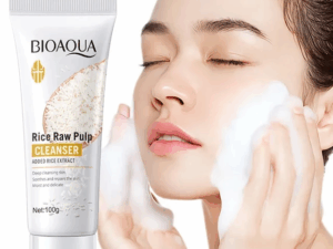 🍚 BIOAQUA Deep Cleansing Rice Raw Pulp Foam Facial Cleanser – 100g