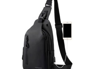 Men's Shoulder Bag | Waterproof Oxford Crossbody Bag | Double Layer Zipper | High-Capacity Travel Phone Pouch Fashion Bag