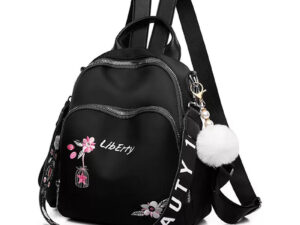 Fashion Women Oxford Cloth Backpack | Embroidered Shoulder Bag | Anti-Theft Waterproof Daily Travel Backpack | Ladies Backpack | School & College Bag for Girls