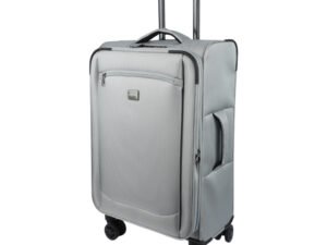 24Inch Soft Suitcase/Luggage 450D Jacquard RPET with PUX2 Waterproof (Gray – Original Export)