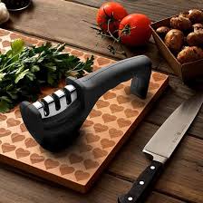 Manual 3-Stage Knife Sharpener Tool – Advanced Sharpening System for Steel Knives