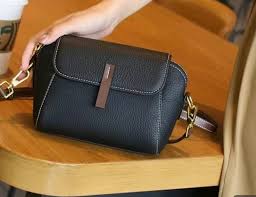New PU Leather Single Shoulder Niche Light Luxury Women’s Bag (Black)