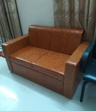 Jannat Int. Furniture Artificial Leather Sofa – 2 Seater (Red)