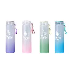 1 PCS Gradient Glass Water Bottle (For College Girls)