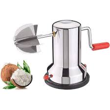 Latest Stainless Steel Coconut Scraper with Vacuum Base (Silver)