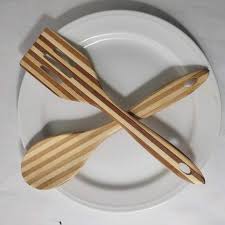 Kitchen Spoons 2-Piece Bamboo Utensil Set – Chopsticks Style