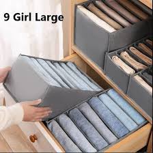9 Grids Large Cloth Storage Box Organizer